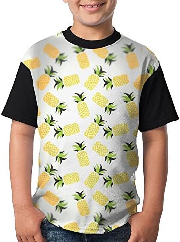 Summer Pineaaple Child Casual Tshirts 3D Printed Tee Round Tops Large