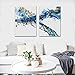 BIL-YOPIN Abstract Painting Canvas Prints Wall Art 20x28inch x2 Pieces Panel Framed Oil Paintings Reproduction for Home and Office Decorations
