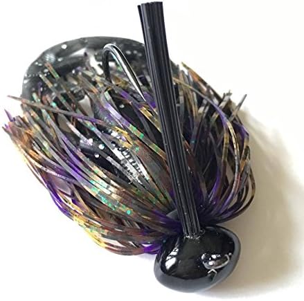 Screwy Lewy Lures Football Bass Jigs with Craw Trailer (Fry Chaser, 1/4 oz)