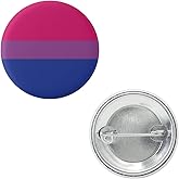 Bisexual Bi Pride Flag Pin 1.5” Round Circle Shape Metal Button Pin Badge Pinback 1.5 inch Pin 38 mm 3.8 cm
