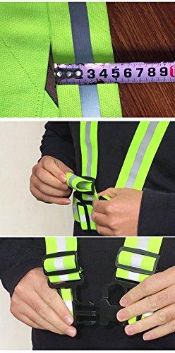NKTM Reflective Vest Safety Gear HIGH Visibility Great FIT for Running Jogging Cycling Walking in Early Morning and Night (Unisex)