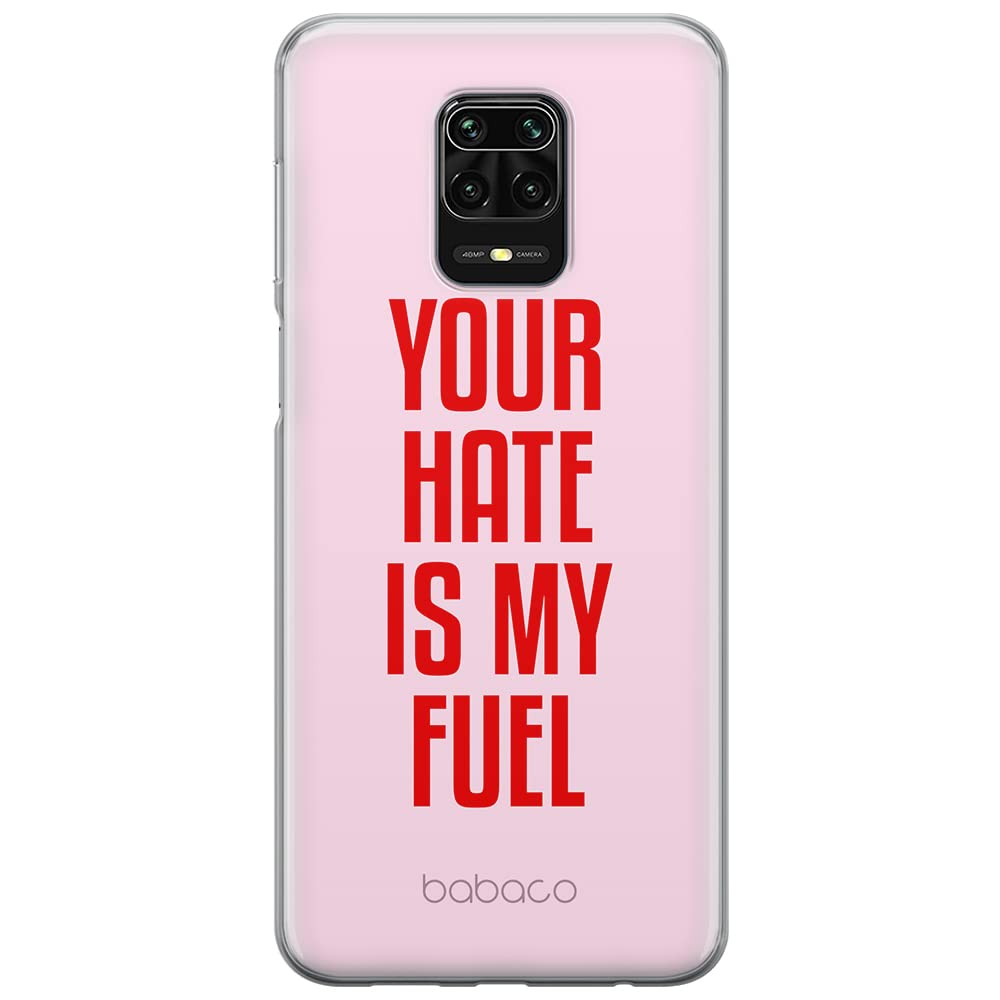 Babaco ERT GROUP mobile phone case for Xiaomi REDMI NOTE 9 PRO/ 9S original and officially Licensed pattern My fuel 003 optimally adapted to the shape of the mobile phone, case made of TPU