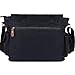 ibagbar Men's Canvas Messenger Bag Laptop Bag Shoulder Bag Computer Bag Satchel Bag Bookbag School Bag Working Bag College Bag Business Bag ipad Bag Black