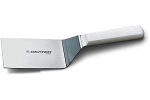 Dexter-Russell Basics 6" x 3" Hamburger Turner – P94855 , Offset Stainless Steel Blade with Polypropylene Handle, Square End, NSF Certified, Made in USA