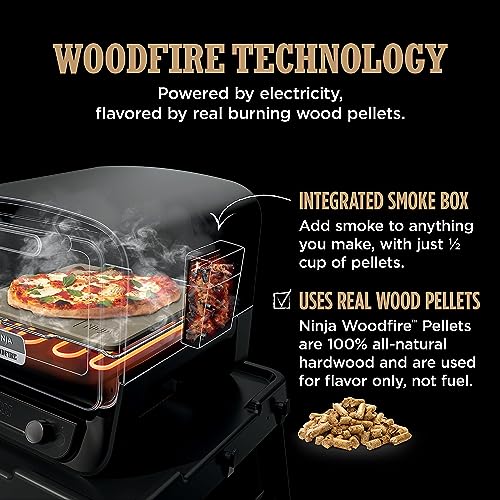 Ninja Woodfire Pizza Oven, 8in1 outdoor oven, 5 Pizza Settings, Ninja