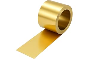SUNKOO Brass Sheet Roll, 1000mm x 300mm x 0.1mm Thin Brass Foil Sheet, Gold Metal Sheet for Crafts, DIY, Jewelry Making, Model Projects, Repairs