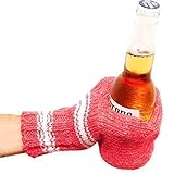 Suzy Kuzy Beer Mitt (OFFICIAL) - Knit Beer Mitt :: Red / White