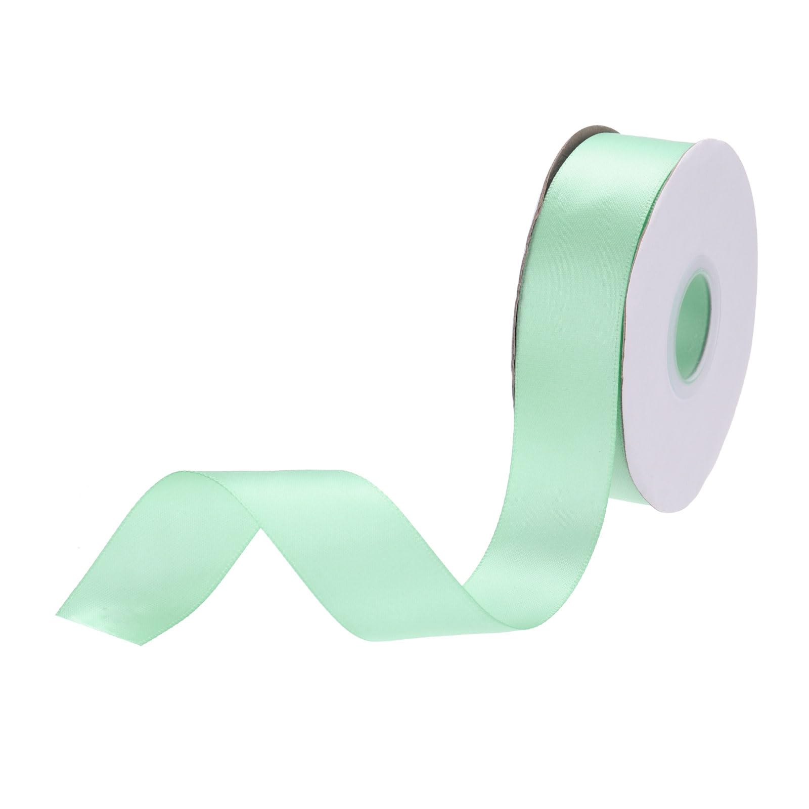 DMiotech 25mm Satin Ribbon 23m/75ft Thin Double Face Fabric Grosgrain Ribbon for Gift Wrapping Floral Hair Flower Bouquet, Turquoise Green