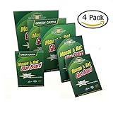 [Pack of 4] Large Size Peanut Butter Scented Mouse Glue Trap, Sticky Super Hold Glue Board Traps for Mice Rats Rodents Cockroaches Bugs Ants Spiders Scorpions (4, 8.46