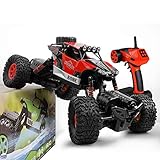 Gizmovine RC Car 4WD Rock Crawler Climber Off Road Vehicle 2.4Ghz Toy Remote Control Car Electronic Monster Truck R/C for Kids (Red)