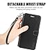 TUCCH iPhone 7 Plus Wallet Case, Magnetic PU Leather Phone Folio Case with [Credit Card Slot] Flip Stand [Wrist Strap], Carry-All Book Flip Cover Compatible with iPhone 7 Plus 5.5 Inch, Black