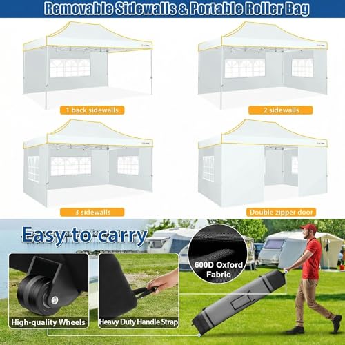 Hoteel 10x15 Heavy Duty Pop Up Canopy Tent Review: Portable Shelter with 4 Sidewalls image 29
