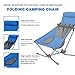 Lightweight Folding Angle-Adjustable Beach Camping Chair with Headrest, Compact for Backpacking Picnic Beach Festival Hiking -with Carry Bag-Max Load Bearing: 300LB,Bluethumb 2