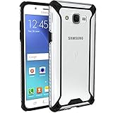 Galaxy J7 Case, POETIC Affinity Series Premium Thin/No Bulk/Clear/Dual material Protective Bumper Case for Samsung Galaxy J7 (2015)(BOOST,VIRGIN,T-MOBILE,METRO PCS) Black/Clear