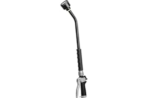 RESTMO Long Watering Wand, 24 Inches Gentle Soft Full Shower Sprayer Wand with Flow Control, Heavy Duty Metal Hose Wand for H