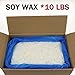 EricX Light Natural Soy Wax 10 Pound,121℉ melt Point, with 120 Candle Wicks and 3 Wick Centering Devices for Candle Making