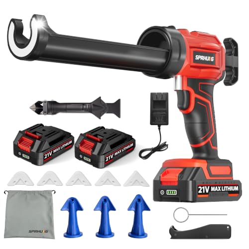 Cordless Electric Caulking Gun Automatic Battery Powered Caulk Gun with 21V 2