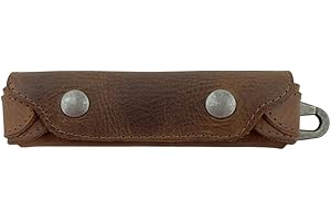 Hide & Drink, Harmonica Case, Vintage Style Protector, Instrument Cover, Musician Accessories, Full Grain Leather, Handmade, Bourbon Brown