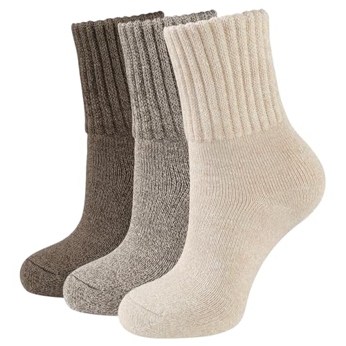 CLOSEMATE Womens Thick Full Cushioned Thermal Warm Boot Socks for Winter 3 Pairs