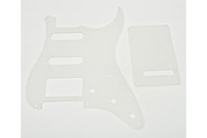 KAISH Clear 11 Hole ST/Strat Style Pickguard HSS Pick Guard with ST Back Plate Tremolo Trem Cover for USA/Mexico Stratocaster/Strat Transparent