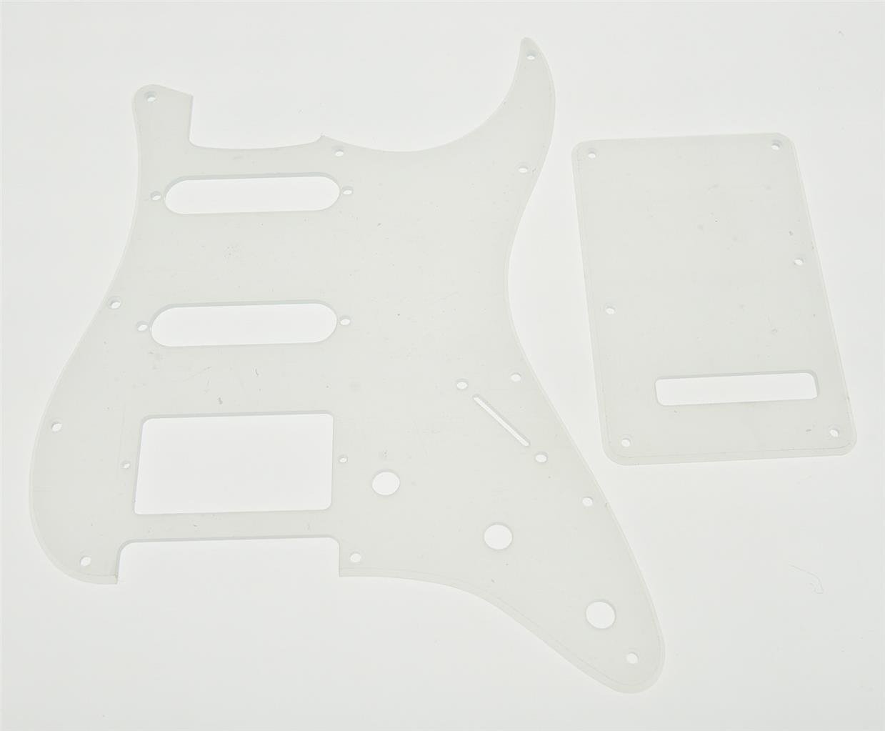 KAISH Clear 11 Hole ST/Strat Style Pickguard HSS Pick Guard with ST Back Plate Tremolo Trem Cover for USA/Mexico Stratocaster/Strat Transparent โ image 1