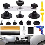 Barised 22PCS Auto Body Paintless Dent Removal Tools Kit Bridge Dent Puller Kits with Hot Melt Glue Gun and Glue Sticks