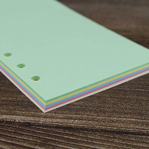 6-Ring A5 Binder/Planner Refill Paper, 6 Hole Refillable Inserts Loose Leaf Paper for Binder Notebook Diary Traveler Journal, 8 1/4 x 5 5/8 Inches,50 Sheets/100 Pages,Blank - Thumbnail 4