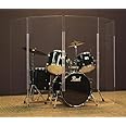 Budget Shield 5' tall, 5 panel drum shield screen cage with full-length flexible hinges for acoustic isolation and sound reduction. 8.5' wide x 3' deep footprint : Made in USA