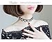 UdobuyPunk Gothic Long Black Velvet PU Leather Chain Necklace Stretch Tattoo Choker Elastic Tassel Necklaces
