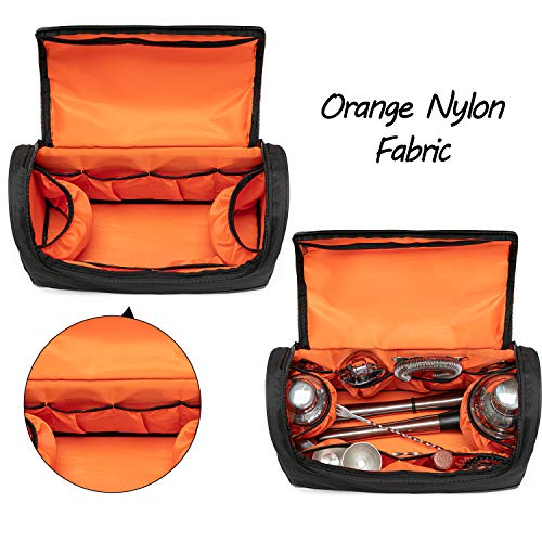 CURMIO Bartender Kit Bag, Portable Travel Carrying Bag with Rubber