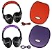 Two Wireless 2 Channel Fold Flat Infrared Rear Entertainment System DVD Player IR Headphones for in Car Listening with Case and 3.5mm Auxiliary Cord