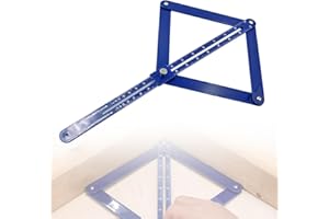 HKNBJ 2025 New Rele Premium Corner Angle Finder, Protractor Digital Angle Finder with Scales, Diagonal Square Ruler, Miter Saw Bevel Gauge for Woodworking (Blue-Plastic)