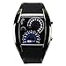MuchBuy NEW Sports RPM Turbo Blue & White Flash LED Car Speed Meter Dial Men Gift Watch