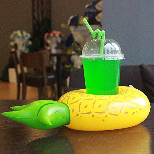 image for Feidiao Inflatable Drink Holders,9 Pack Unicorn Flamingo Plam Donut Fr