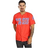 Boricua 21 Men's Custom Baseball Jersey, Digital Printing with PR Flag Intricated, Button-Down Red Jersey, Boricua 21 Design,