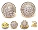 Mens 18mm Dome Iced Out Hip Hop 18k Yellow Gold Finish Lab Diamond Screw Back Stud Earrings
