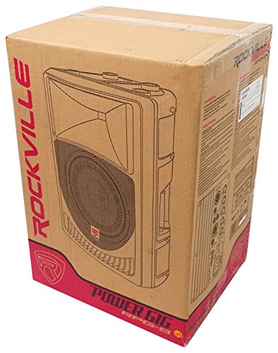 Rockville 8" Powered Pro Karaoke Machine/System w/LED's+(2) Wireless Microphones