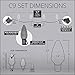 C9 LED Faceted Cool White Prelamped Light Set, Green Wire - 25 C9 Cool White LED Christmas Lights, 8