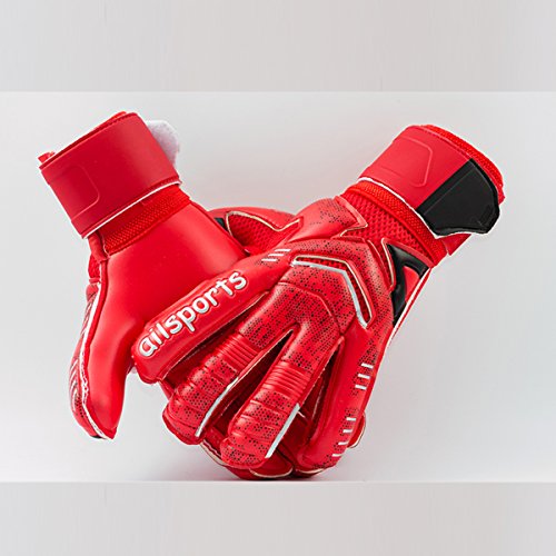 image for Coodoo Goalie Goalkeeper Gloves with Pro Fingersaves, Strong Grip for 