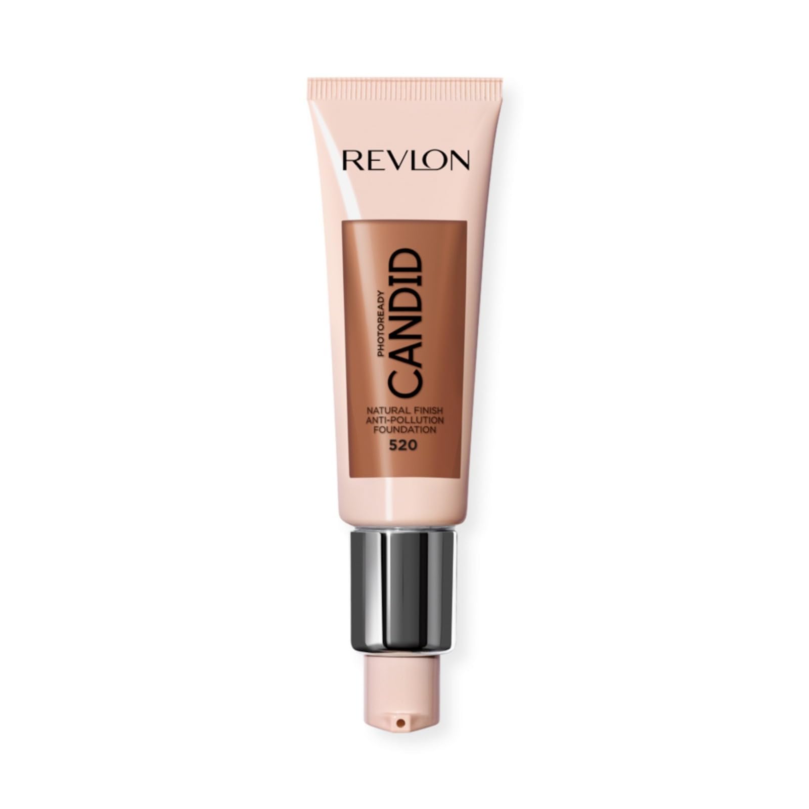 Revlon PhotoReady Candid Natural Finish Foundation, with Anti-Pollution, Antioxidant, Anti-Blue Light Ingredients, Cocoa (520), 22 ml