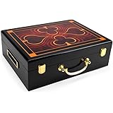 High Quality, High Gloss Wooden 500 Piece Poker Chip Case