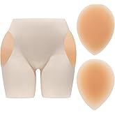 AQOYNQ Silicone Hip Pads,Hip Dip Pads Adhesive for Women Reusable Butt Lift Enhancer Pad for Crossdressers Underwear Brown