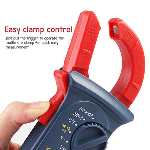 Micsoa Digital Clamp Meter Auto Ranging Multimeter AC DC Voltage, AC Current, Resistance and Temperature Test - Thumbnail 2