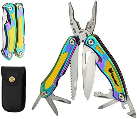 Pocket Camping Multitool Knife Pliers - Premium Tactical Multifunction Tool For Convenience In Survival Outdoor Activities (Vivid)