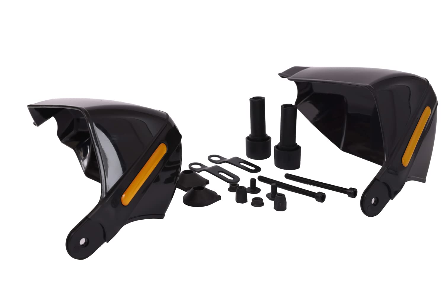 Pair of 22 mm 7/8 Inch Black Motorcycle Hand Protectors Handlebar Protectors Windshield