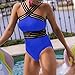 Leadmall Women’s One Piece Swimwear | Ladies Mesh Hollow Monokini Swimsuit Front Crossover Bathing Suitsthumb 1