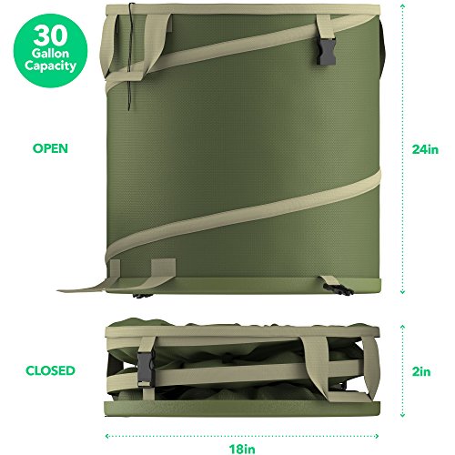 Vremi 30 Gallon Pop Up Garden Bag Reusable Gardening Lawn and Leaf