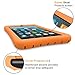 Fintie Silicone Case for Amazon Fire 7 Tablet (Previous Generation - 7th, 2017 Release) - [Honey Comb Upgraded Version] [Kids Friendly] Light Weight [Anti Slip] Shock Proof Protective Cover, Orange