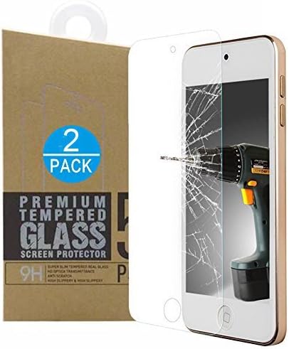 iPod Touch Tempered Glass Screen Protector, Invisible Clear, Scratch Resistant,Anti-Shatter, Ultra Thin for Apple iPod Touch 6th /5th Genenration (2Pack)