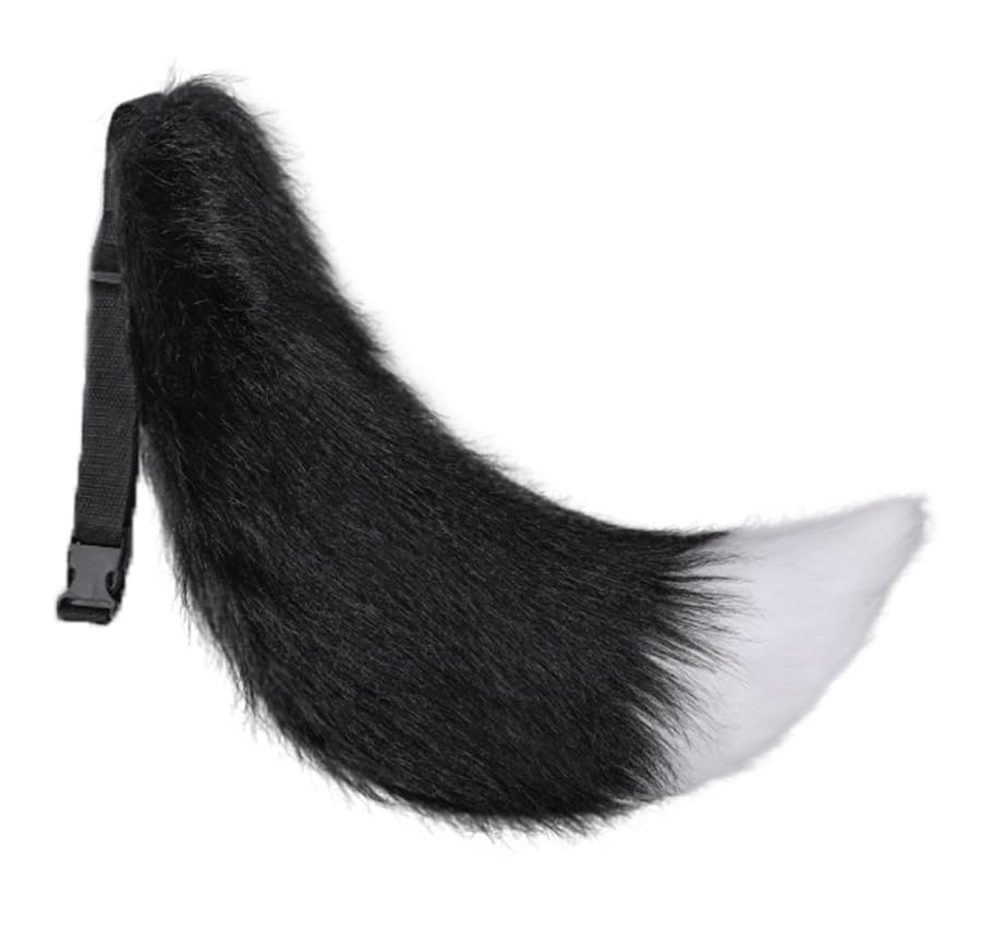 Faux Fur Fox Tail Furry Tail Halloween Fox Tail costume Wolf Dog Cat Long Tail Fox Tail Fancy Dress Accessories Furry Cosplay Costume Cute Big Animal Tail Super Huge Fluffy Tail Party Props